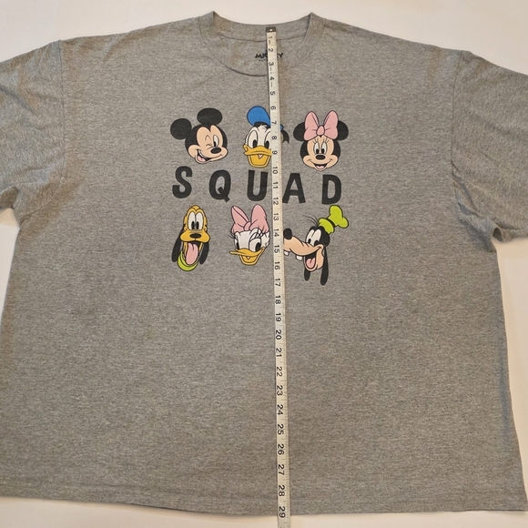 Disney Mickey & Friends "Squad" Gray Double Sided T-Shirt Men's Big And Tall 2X - Picture 3 of 6